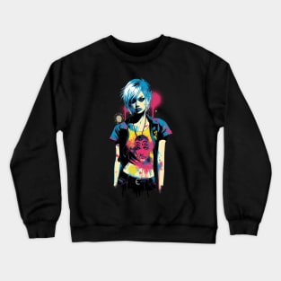 Spray Paint Girl Crewneck Sweatshirt